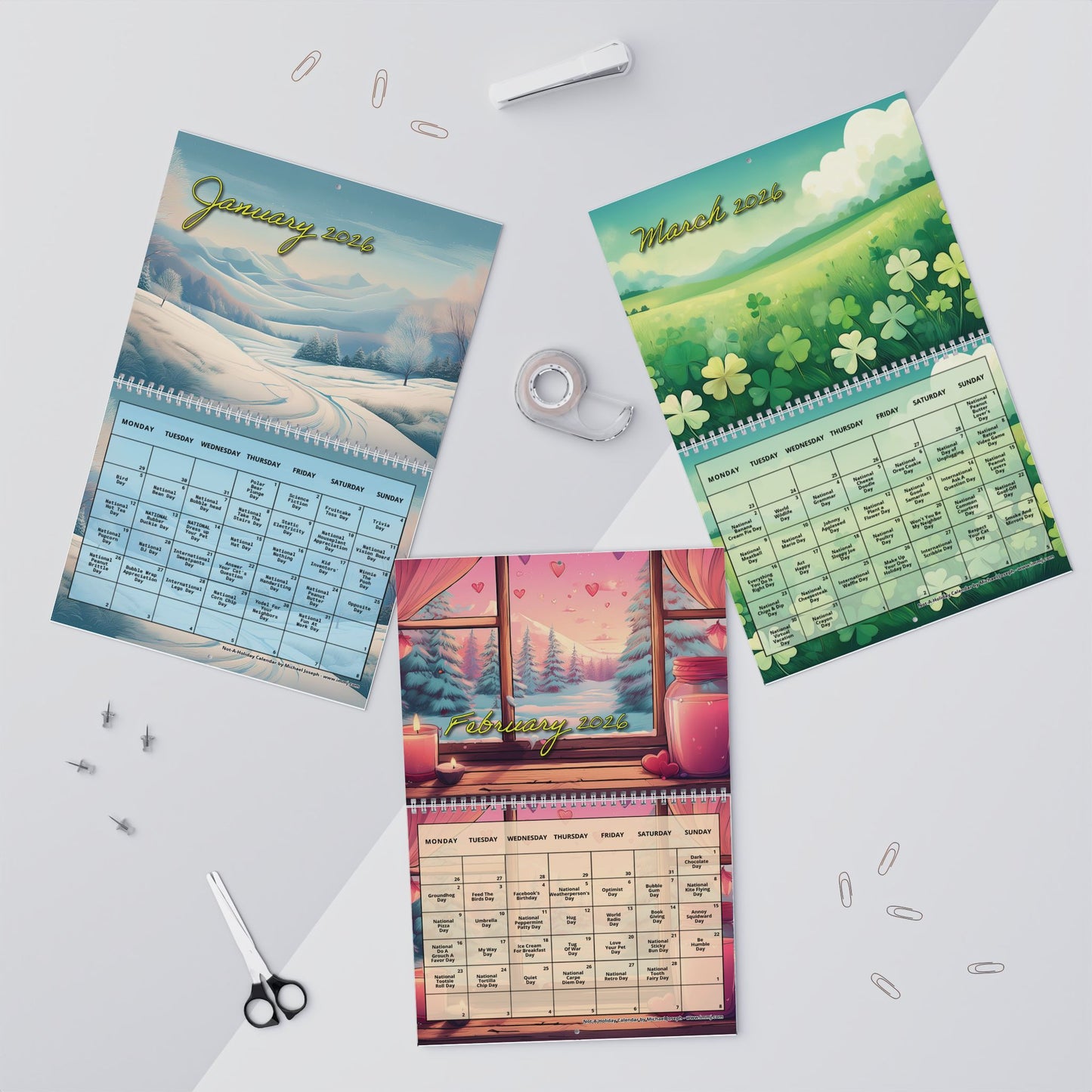 Wall Calendar - Fun Daily Celebration Calendar - Not-A-Holiday Calendar 2026