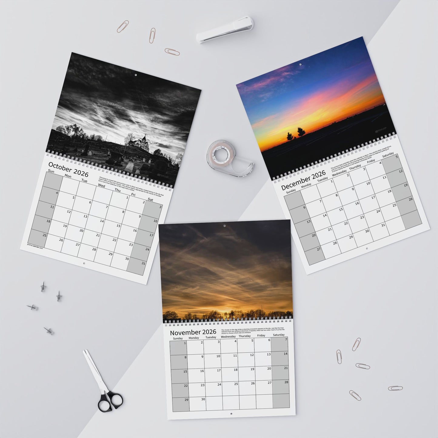 Wall Calendars (Sunday Start) - Photography Collection Everyday Skies